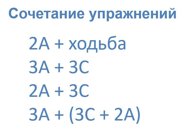 Сочетание упражнений — список